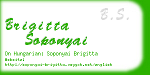 brigitta soponyai business card